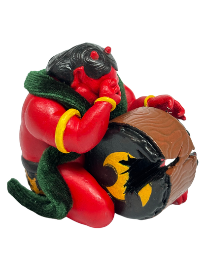 Raijin llorando por su tambor